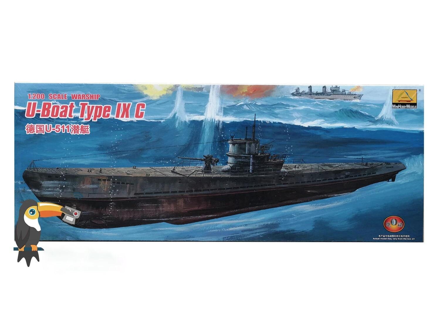 WWII German U-Boat Type IX C 1/200 Model (Plastic) | MiniHobbyModels ...