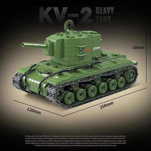 WWII KV-2 Heavy Tank Model Building Blocks (1180 Stukken) - upgraderc
