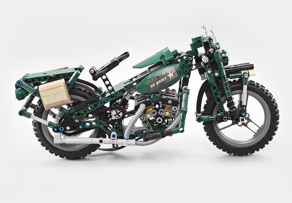 WWII Military Motorcycle (550 stukken) Bouwset CaDA