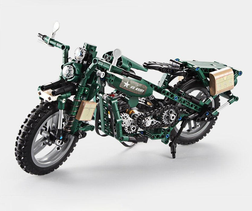 WWII Military Motorcycle (550 stukken) Bouwset CaDA