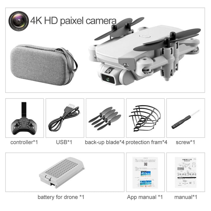 XKJ Wifi Mini Drone with 4K Camera Drone XKJ 4K Gray 