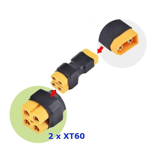 XT60 (M) - 2 x XT60 (F) adapter Stekker upgraderc 