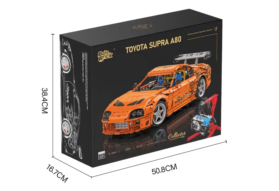 Bole Bricks YC23049 Toyota Supra A80 Building Blocks Model 1/8 (4508 Stukken)