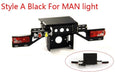 Zwaar Tail Beam Rear Lamp Holder for Tamiya Truck 1/14 (Metaal) Onderdeel RCATM A Black MAN 
