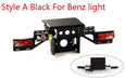 Zwaar Tail Beam Rear Lamp Holder for Tamiya Truck 1/14 (Metaal) Onderdeel RCATM A Black Benz 