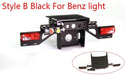 Zwaar Tail Beam Rear Lamp Holder for Tamiya Truck 1/14 (Metaal) Onderdeel RCATM B Black Benz 