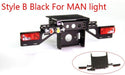 Zwaar Tail Beam Rear Lamp Holder for Tamiya Truck 1/14 (Metaal) Onderdeel RCATM B Black MAN 
