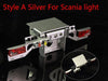 Zwaar Tail Beam Rear Lamp Holder for Tamiya Truck 1/14 (Metaal) Onderdeel RCATM A Silver Scania 