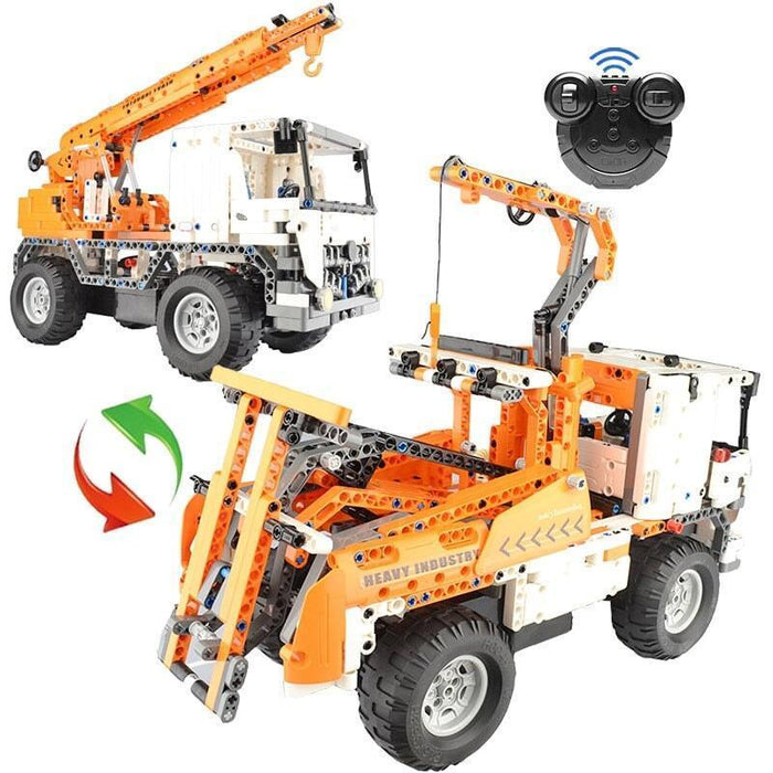 2 IN 1 Engineering Truck (839 stukken) Bouwset CaDA