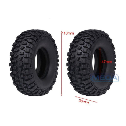 2PCS 110x36mm Tires for WLtoys 12429 1/12 (K949-02) - upgraderc