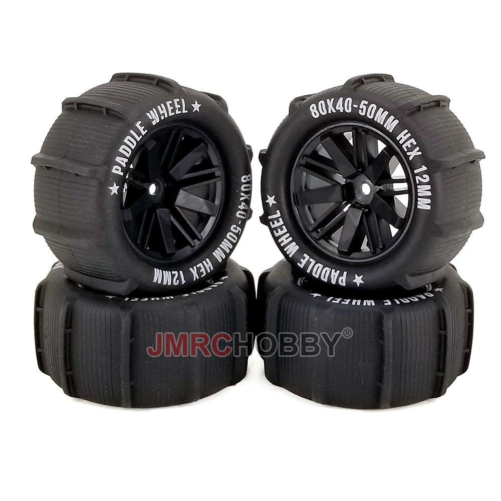 4PCS Snow/Sand Tires Wheel Assembly (kunststof+rubber) - upgraderc