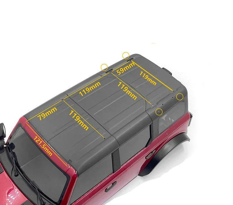 Porte-bagages plat pour Traxxas TRX4 Bronco 1/10 (Metaal)