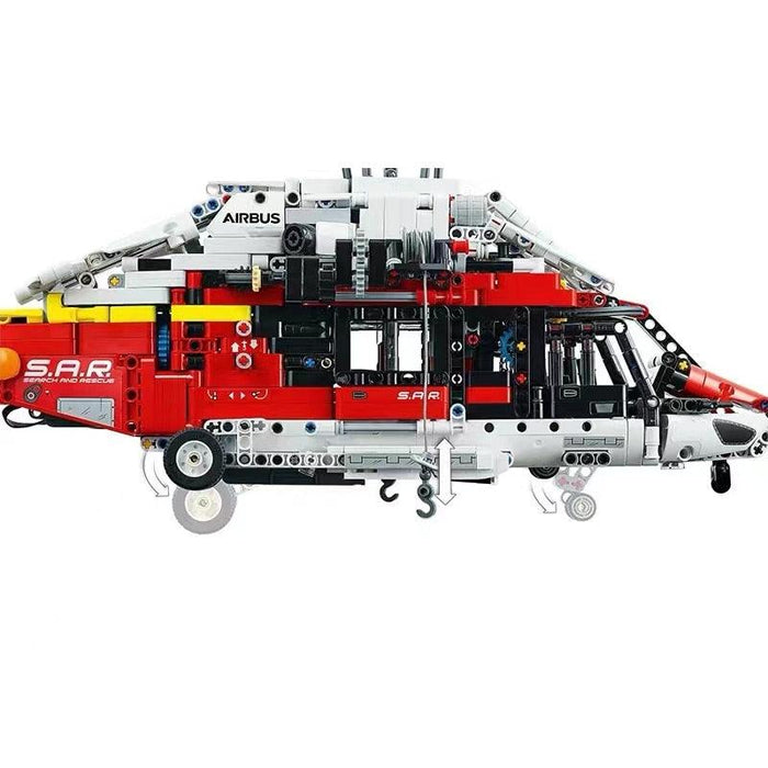 Airbus H175 Rescue Helicopter Building Blocks Model (2001 stukken) - upgraderc