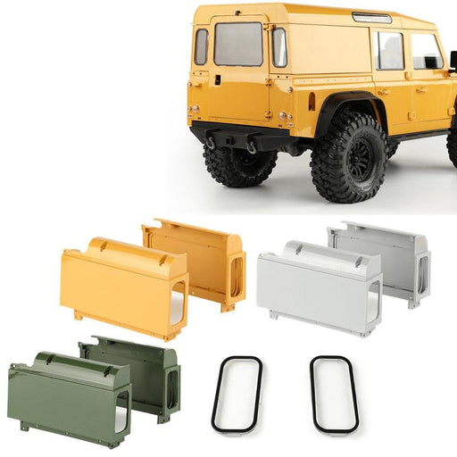 Doors w/o Side Windows, Side Frame Tail Glass for Traxxas TRX4 Defender 1/10 (ABS) - upgraderc