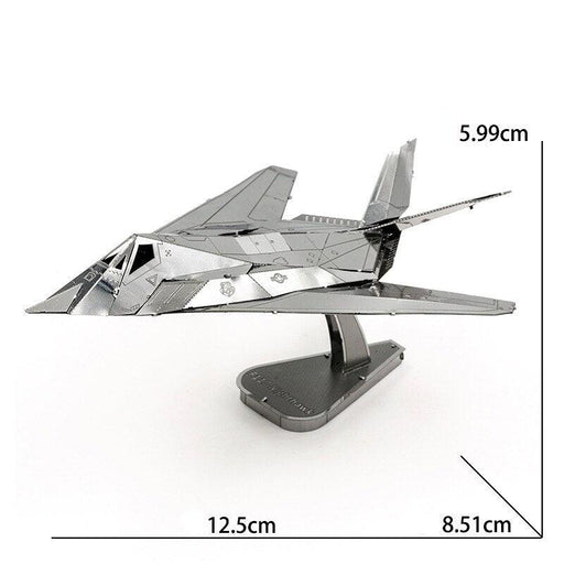 F-117 Nighthawk Stealth Aircraft 3D Model Puzzle (Metaal) - upgraderc