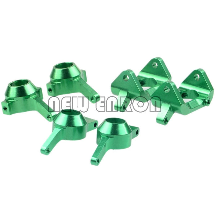 Front/Rear Steering Hub Carrier Sets for WLToys 1/18 (Aluminium) Onderdeel New Enron Green 