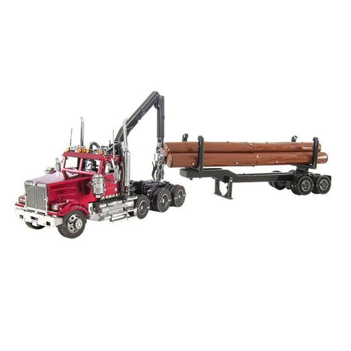 Log Trailer Truck 3D Model Puzzle (Metaal) - upgraderc