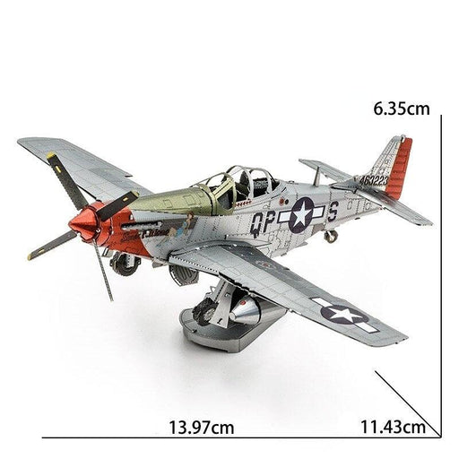 P-51 Mustang Fighter Aircraft 3D Model Puzzle (Metaal) - upgraderc