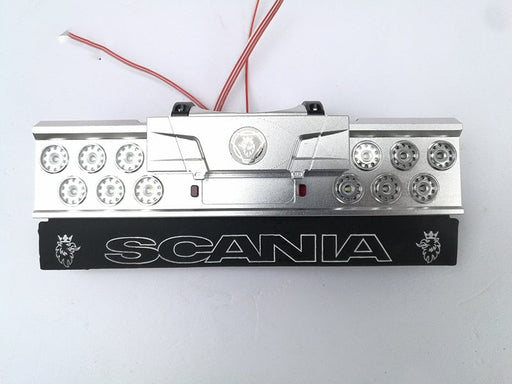 Rear Bumper LED Tail Light for Tamiya Truck 1/14 (Metaal) Onderdeel RCATM logo for scania 