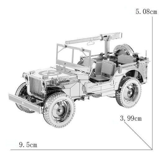 Willys Jeep 3D Model Puzzle (Metaal) - upgraderc
